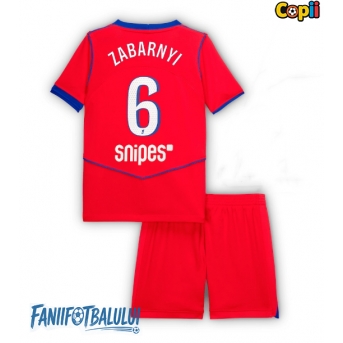 Paris Saint-Germain Illia Zabarnyi #6 Echipament de Fotbal Replică 2025-26 Copii Treilea (+ Șorturi)